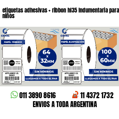 etiquetas adhesivas   ribbon hl35 Indumentaria para niños
