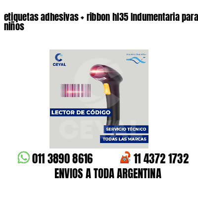 etiquetas adhesivas   ribbon hl35 Indumentaria para niños