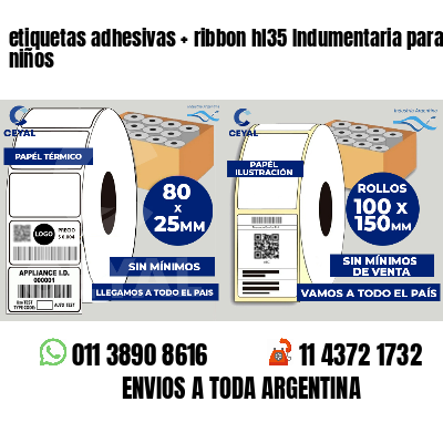etiquetas adhesivas   ribbon hl35 Indumentaria para niños