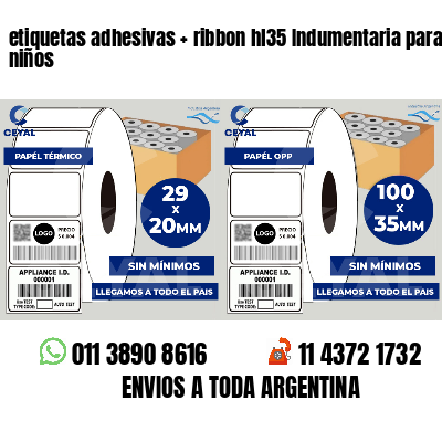 etiquetas adhesivas   ribbon hl35 Indumentaria para niños