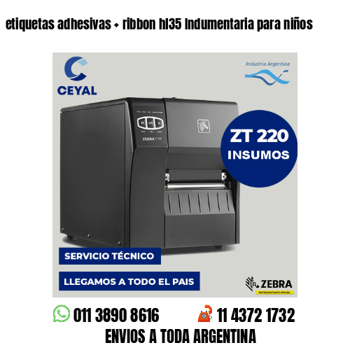 etiquetas adhesivas   ribbon hl35 Indumentaria para niños