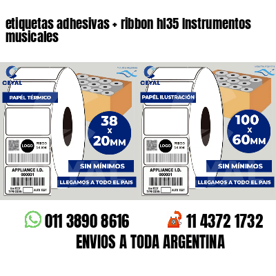 etiquetas adhesivas   ribbon hl35 Instrumentos musicales