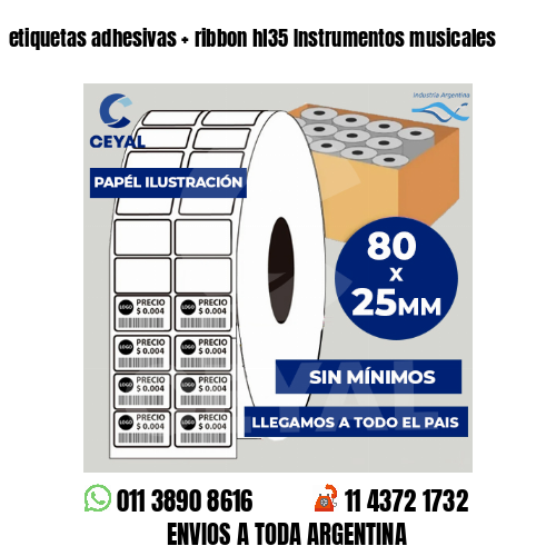 etiquetas adhesivas   ribbon hl35 Instrumentos musicales