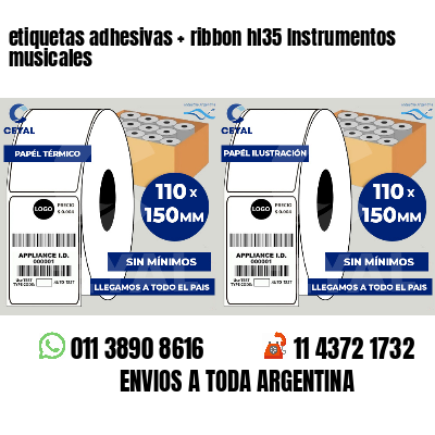 etiquetas adhesivas   ribbon hl35 Instrumentos musicales