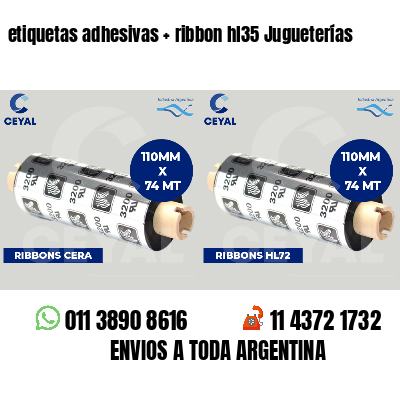 etiquetas adhesivas ribbon hl35 Jugueterías