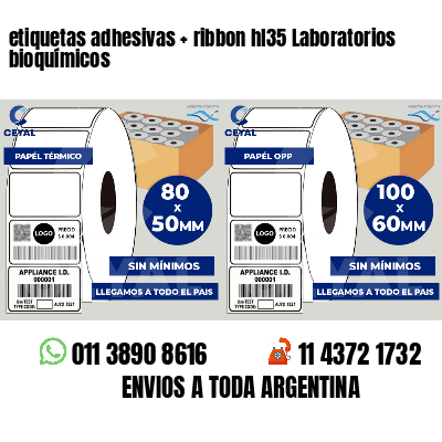 etiquetas adhesivas ribbon hl35 Laboratorios bioquímicos