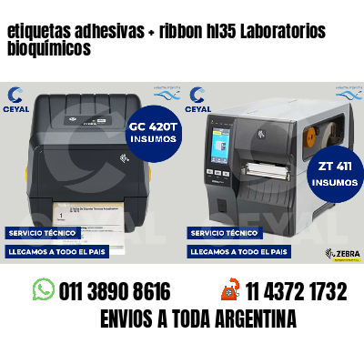 etiquetas adhesivas ribbon hl35 Laboratorios bioquímicos