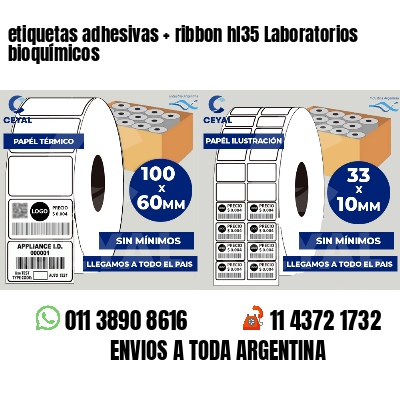 etiquetas adhesivas   ribbon hl35 Laboratorios bioquímicos