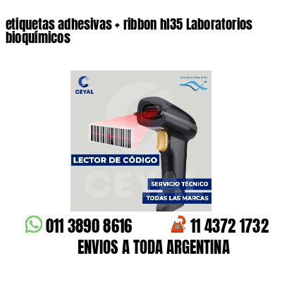 etiquetas adhesivas ribbon hl35 Laboratorios bioquímicos