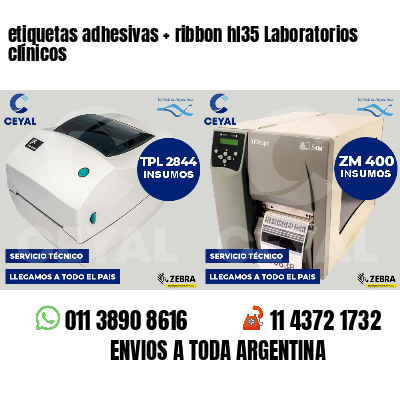etiquetas adhesivas   ribbon hl35 Laboratorios clínicos