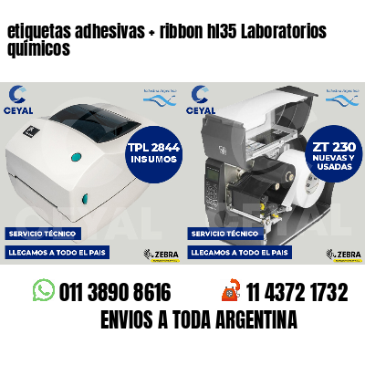 etiquetas adhesivas   ribbon hl35 Laboratorios químicos