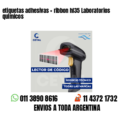 etiquetas adhesivas   ribbon hl35 Laboratorios químicos