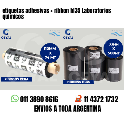 etiquetas adhesivas   ribbon hl35 Laboratorios químicos