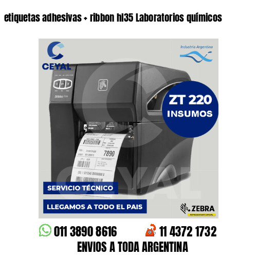 etiquetas adhesivas   ribbon hl35 Laboratorios químicos