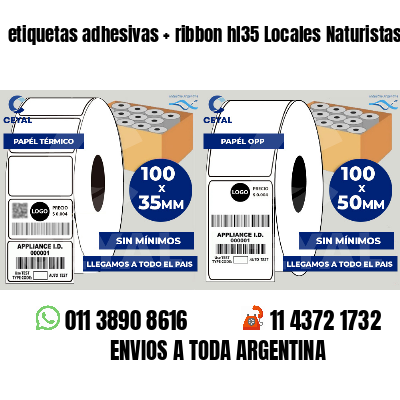 etiquetas adhesivas   ribbon hl35 Locales Naturistas
