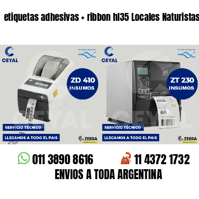 etiquetas adhesivas   ribbon hl35 Locales Naturistas