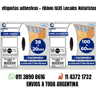 etiquetas adhesivas   ribbon hl35 Locales Naturistas