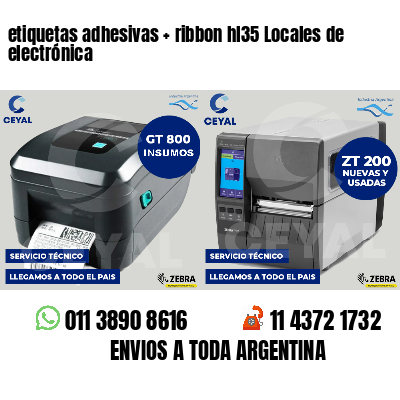 etiquetas adhesivas   ribbon hl35 Locales de electrónica