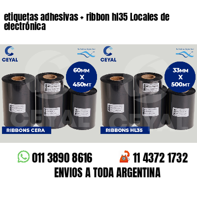 etiquetas adhesivas   ribbon hl35 Locales de electrónica
