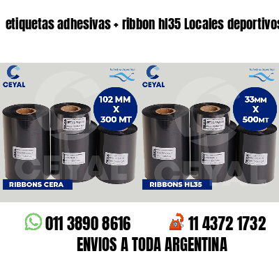 etiquetas adhesivas   ribbon hl35 Locales deportivos