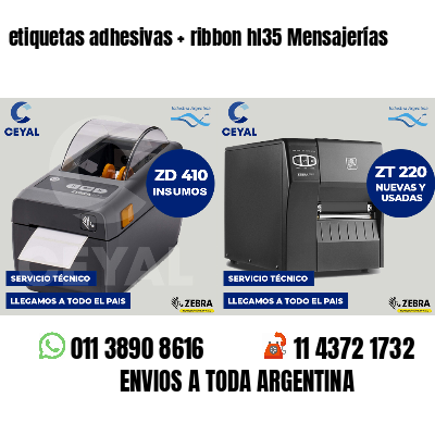 etiquetas adhesivas ribbon hl35 Mensajerías