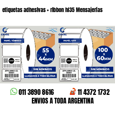 etiquetas adhesivas   ribbon hl35 Mensajerías