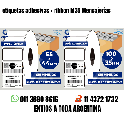 etiquetas adhesivas ribbon hl35 Mensajerías