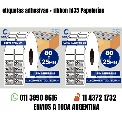 etiquetas adhesivas   ribbon hl35 Papelerías