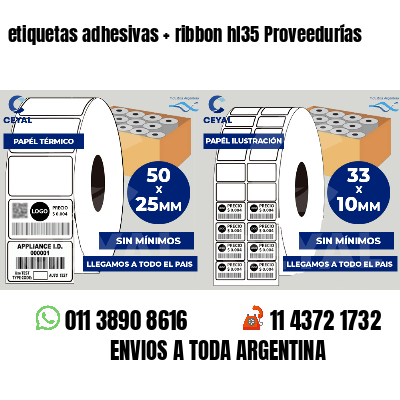 etiquetas adhesivas   ribbon hl35 Proveedurías