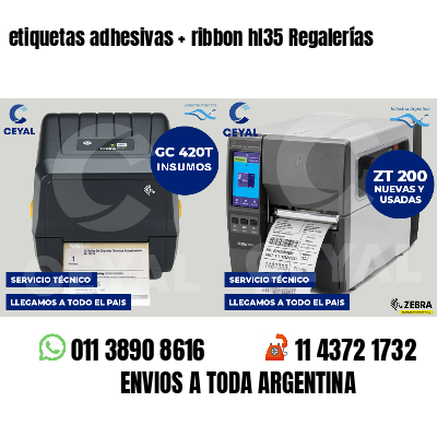 etiquetas adhesivas ribbon hl35 Regalerías