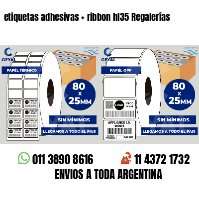 etiquetas adhesivas ribbon hl35 Regalerías