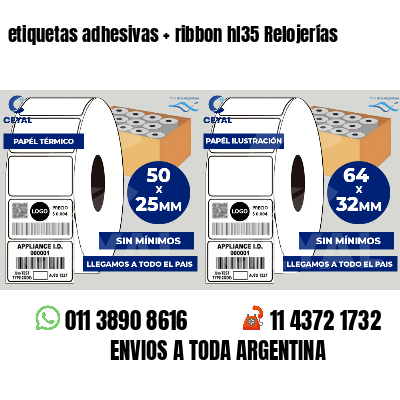 etiquetas adhesivas ribbon hl35 Relojerías