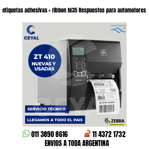 etiquetas adhesivas   ribbon hl35 Respuestos para automotores