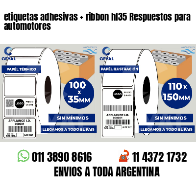 etiquetas adhesivas   ribbon hl35 Respuestos para automotores