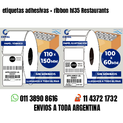 etiquetas adhesivas ribbon hl35 Restaurants
