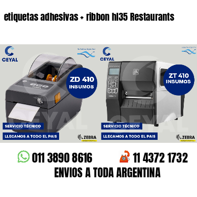 etiquetas adhesivas   ribbon hl35 Restaurants
