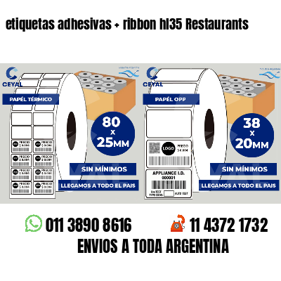 etiquetas adhesivas   ribbon hl35 Restaurants
