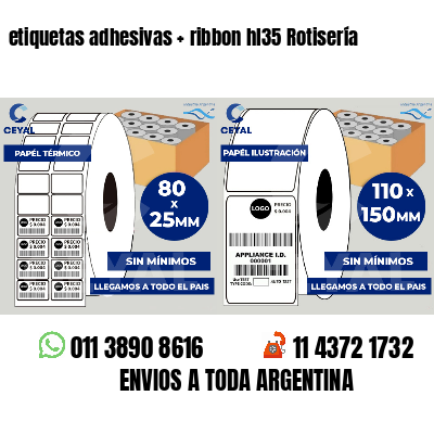 etiquetas adhesivas   ribbon hl35 Rotisería