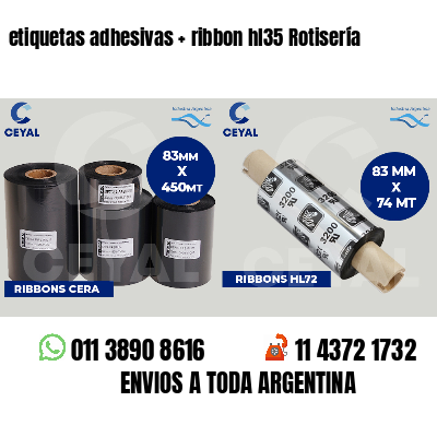 etiquetas adhesivas ribbon hl35 Rotisería