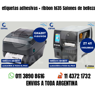 etiquetas adhesivas ribbon hl35 Salones de belleza