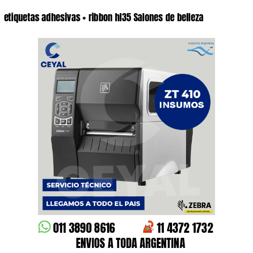 etiquetas adhesivas   ribbon hl35 Salones de belleza
