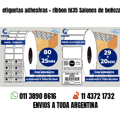 etiquetas adhesivas ribbon hl35 Salones de belleza