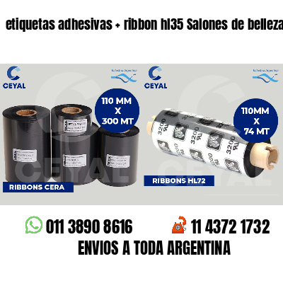 etiquetas adhesivas ribbon hl35 Salones de belleza