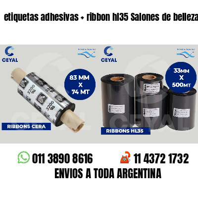 etiquetas adhesivas   ribbon hl35 Salones de belleza