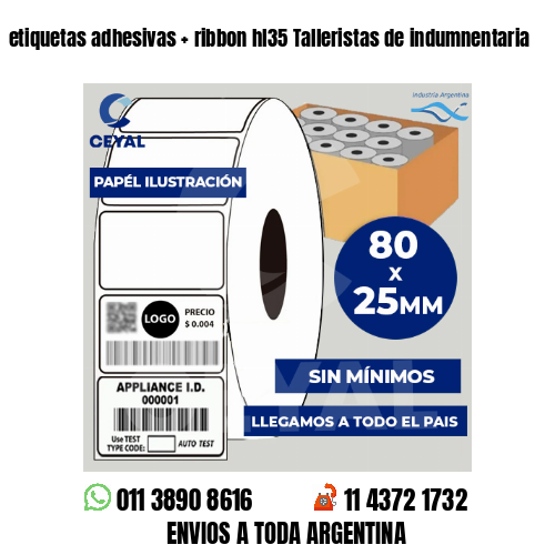 etiquetas adhesivas   ribbon hl35 Talleristas de indumnentaria