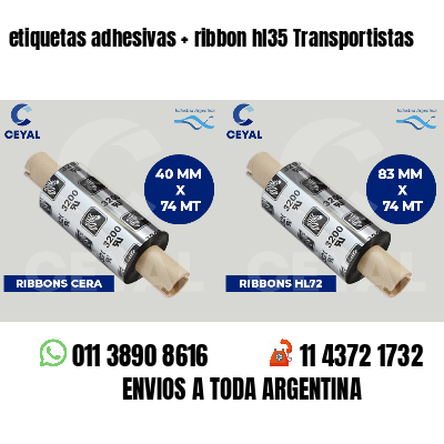 etiquetas adhesivas   ribbon hl35 Transportistas