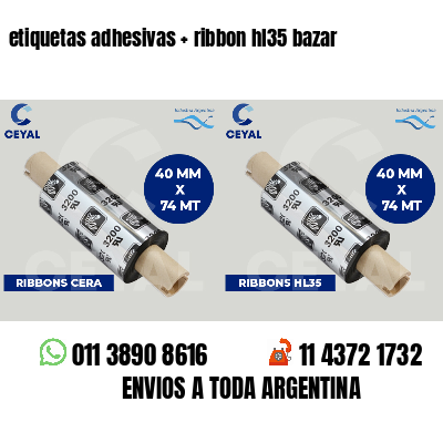 etiquetas adhesivas ribbon hl35 bazar