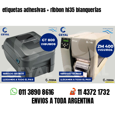 etiquetas adhesivas ribbon hl35 blanquerías