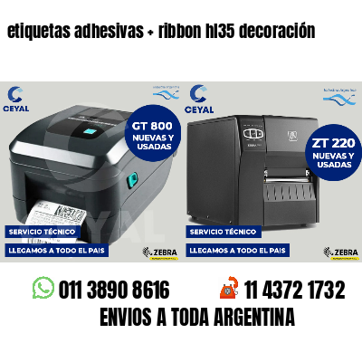 etiquetas adhesivas   ribbon hl35 decoración