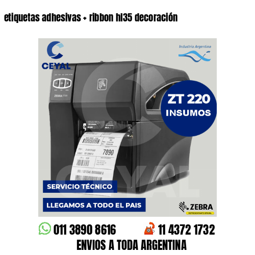 etiquetas adhesivas   ribbon hl35 decoración